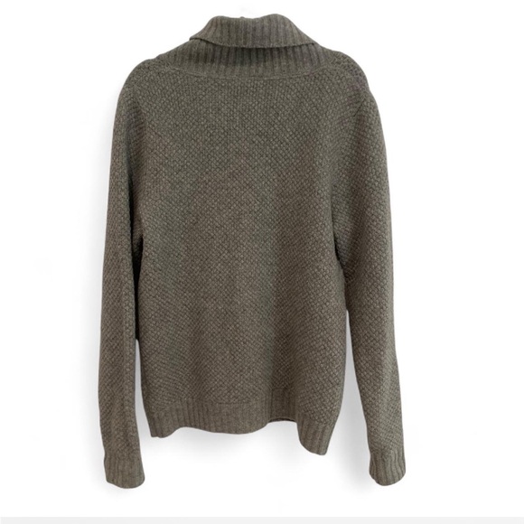 BUFFALO DAVID BITTON GREY KNIT PULLOVER SWEATER SHAWL COLLAR TOGGLE SIZE LARGE - Picture 3 of 5